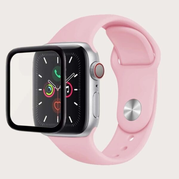 Correa de reloj de silicona + pelicula protectora compatible con Apple Watch (copia)