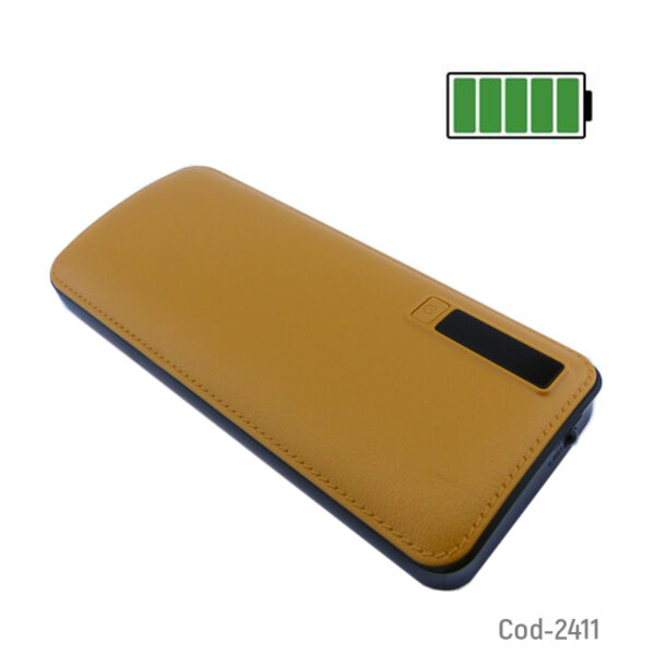 Bateria De Emergencia New 3 USB 20.000 Mah, Tipo Cuero, LCD, Linterna