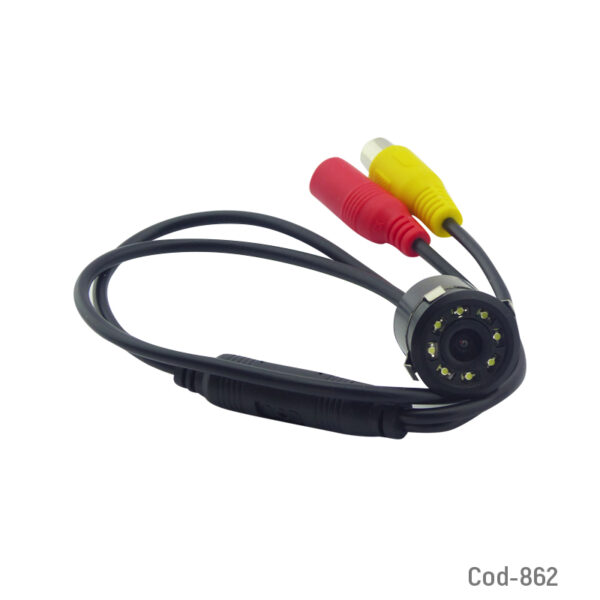 Camara Retrovisor HD Con 8 LED Infrarrojo, Embutido Para Auto