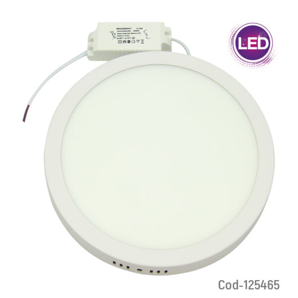 Foco LED Panel 18 Watt, Sobrepuesto, Megabright, Luz Fria