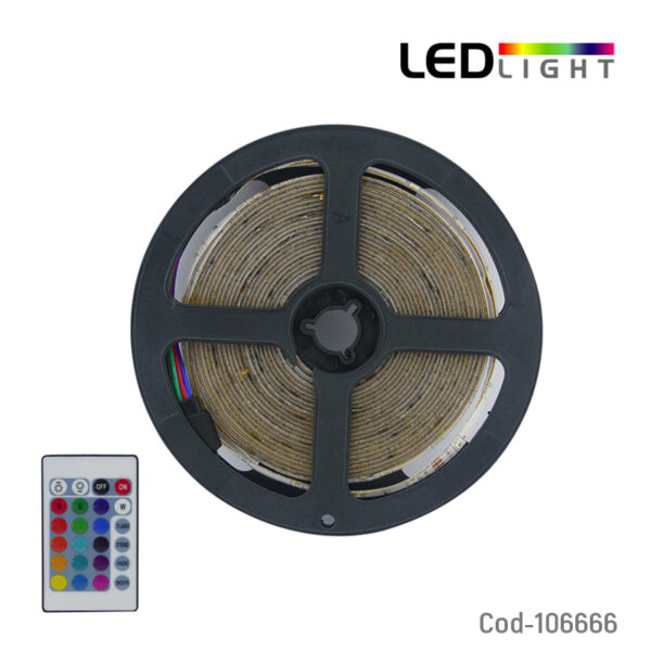 Rollo LED 1210 RGB 5 Mts, Con Control Remoto, En Blister