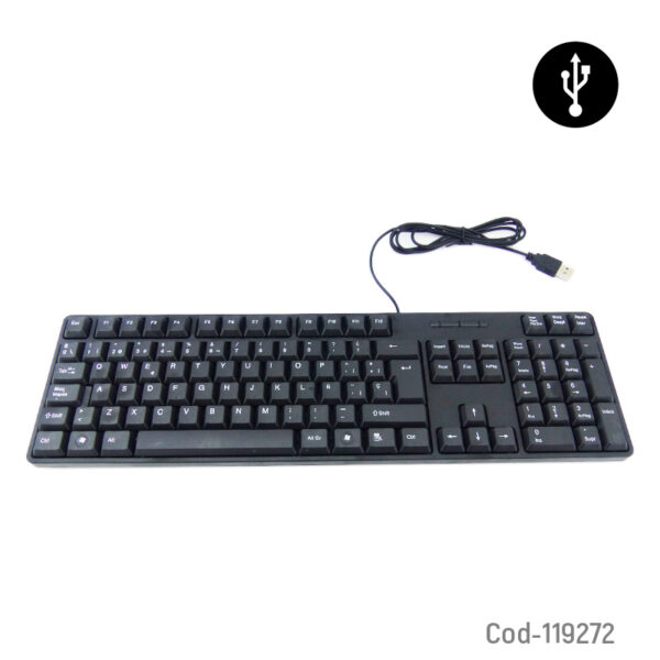 Teclado PC, USB, Modelo TJ-818, En Español. Alta Calidad