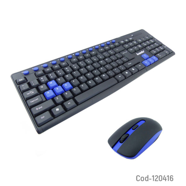 Teclado+Mouse, Inalambrico Gamer, Banda, W400. Alta Calidad