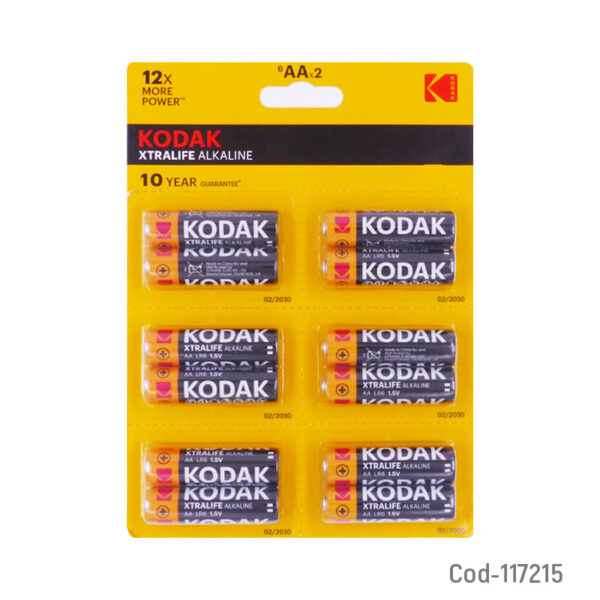 Pilas Kodak AA Xtralife, Alcalina, X 2 PCS